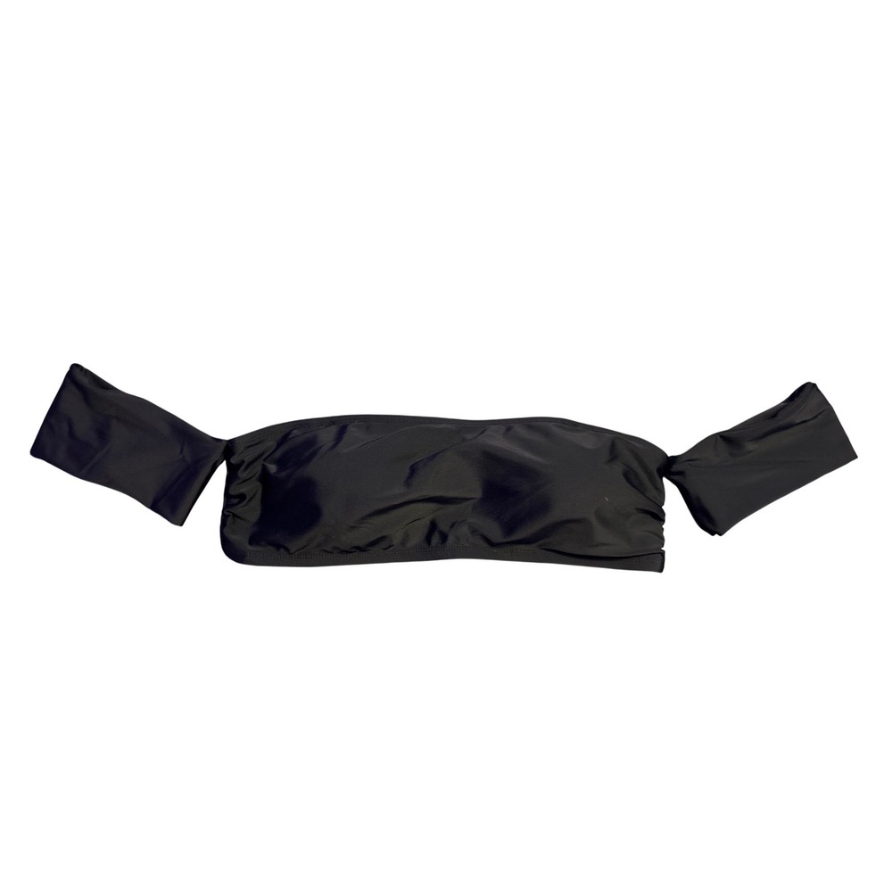 Shekini Women's Black Off Shoulder Bandeau Bikini Swim Top Size XL